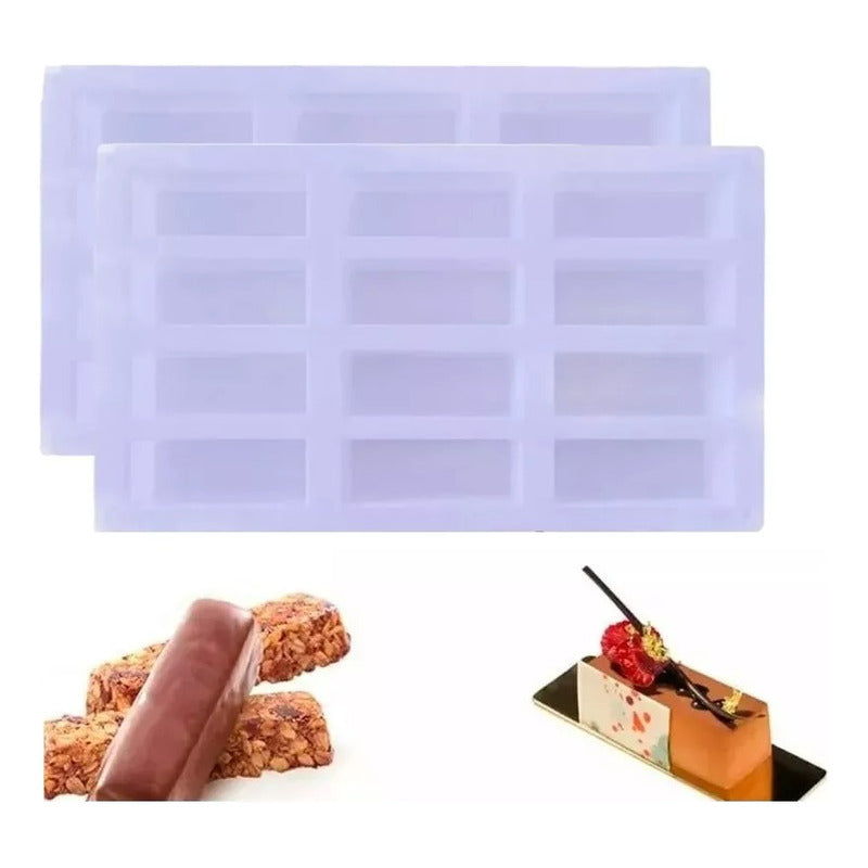 2 Molde Silicona Barra Cereal Chocolate Molde Silicona Barra Surtido
