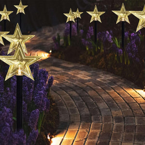 5 Guirnalda Solar Guirnaldas Solares Lampara Jardin Estrella Amarillo