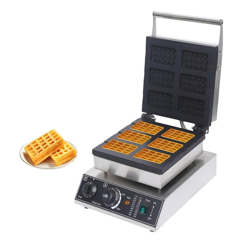 Wafflera Maquina Para Waffles Waflera Industrial Waffle 6cav Plateado