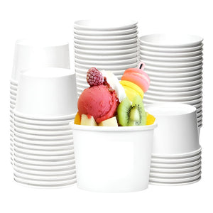 100 Vasos Polipapel Pote Helado Vasos Desechables Helado 8oz Vasos Polipapel Desechables Vasos Para Helado Postre Vaso Desechable Polipapel Pasteleriacl