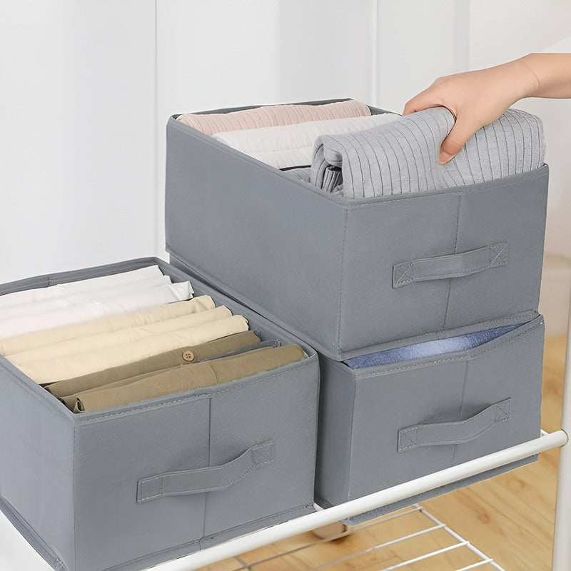 Organizador De Closet Interior Organizador Cajones Separador Gris