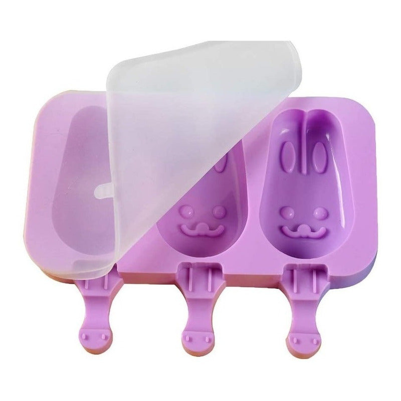 Moldes De Silicona Para Helados Molde Paletas Helado Conejo - Multicolor