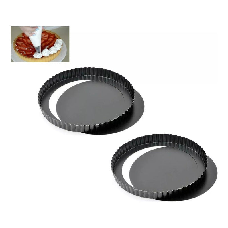 Pack X2 Moldes Desmontable Molde Desmontables Moldes 28cm Gris