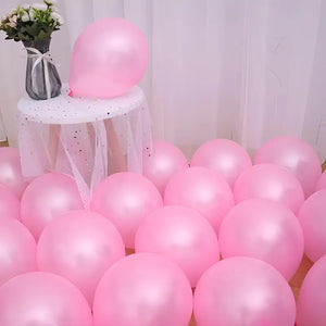 Pack 50 Set De Cumpleaños Globos Cumpleaños Globo Metalizado Globos Metalizados Cotillon Fiestas Accesorios Para Fiesta... Rosa