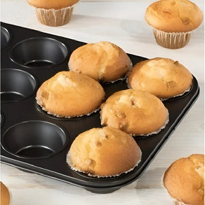 Pack De 2 Moldes Antiadherentes Para 12 Cupcakes Rectangulares De Metal