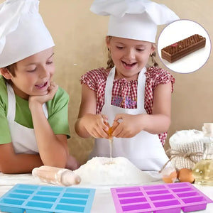 2 Molde Silicona Barra Cereal Chocolate Molde Silicona Barra Gris Claro Multicolor