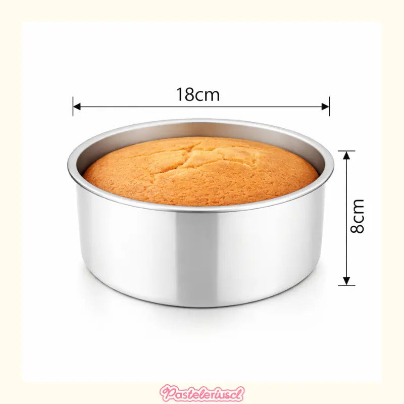 Molde De Aluminio Para Tortas Molde Desmontable Queque 18cm Molde Redondo Desmontable Suministros Para Hornear Moldes... Plateado