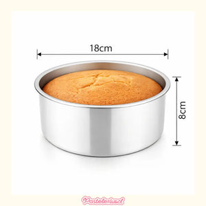 Molde De Aluminio Para Tortas Molde Desmontable Queque 18cm Molde Redondo Desmontable Suministros Para Hornear Moldes... Plateado