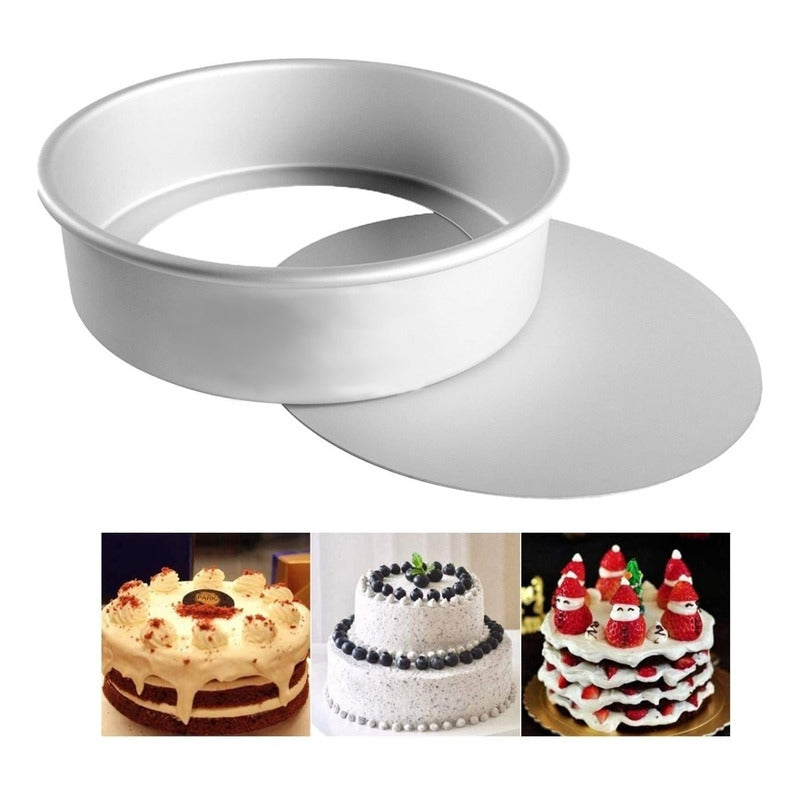 Molde De Aluminio Para Torta Molde Desmontable Molde 32x10cm Gris Desmontable Aluminio 32x10cm