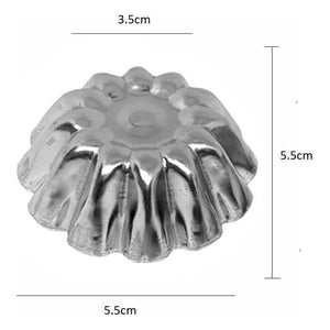 Pack 24 Molde Mini Tartaletas Moldes Tarta De Coctel Flor 5.5 Color Gris Pastelería Cl