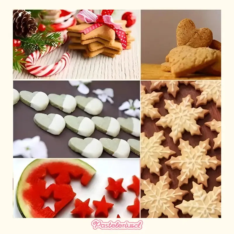 10 Cortadores Galletas Navidad Cortadores Navideños Cortador Galletas Moldes Para Galletas Cortadores Navidad Moldes... Gris