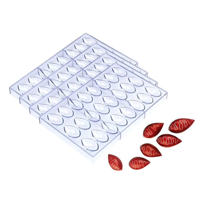 Pack X4 Moldes Para Bombones Molde Para Chocolate Ovalados
