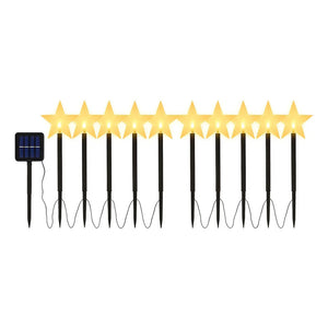 10 Guirnalda Solar Guirnaldas Solares Lampara Jardin Estrella Estacas Solares Decorativas Guirnalda Decorativa Luces... Amarillo
