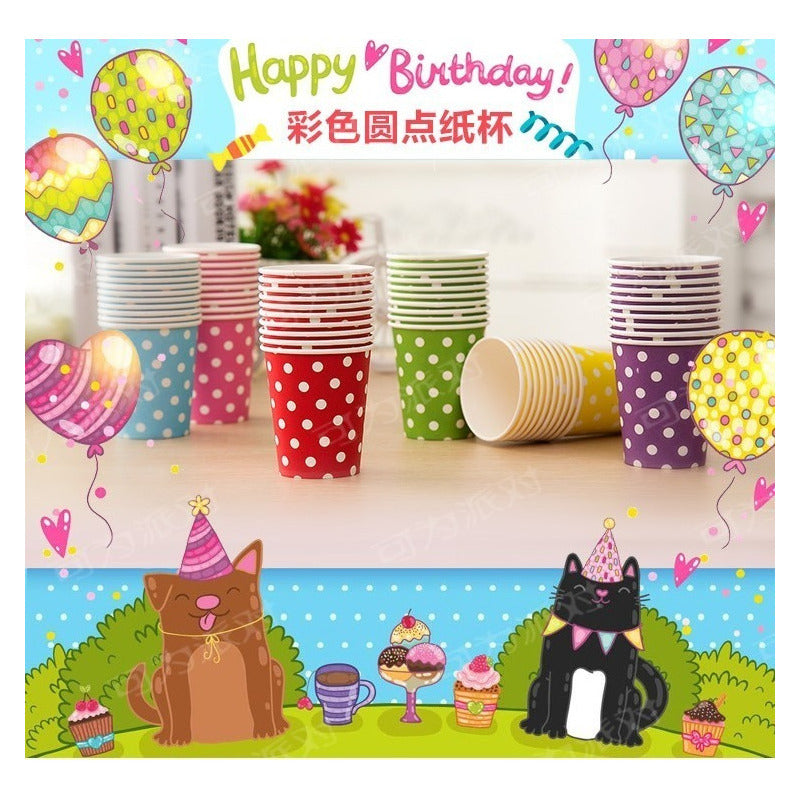 X10 Vasos Desechables Decoración Vaso Cumpleaños Rojo 1619