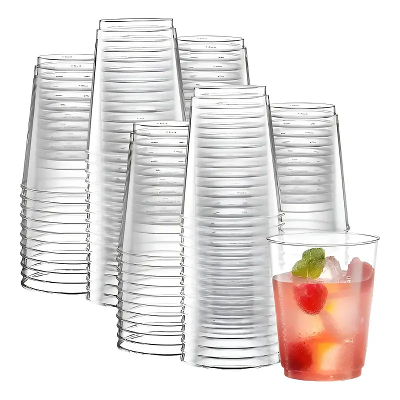 50 Set Vasos Desechables Vaso Plastico Vaso Acrilicos 438 Ml Vasos Reutilizables Vasos Cerveceros Vasos Acrilicos Set De Vasos Shot Vaso De Postres Vaso De Pocillos Pasteleriuscl Transparente