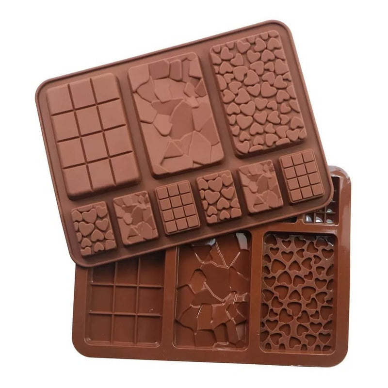 Moldes De Chocolate Moldes Barra De Chocolate Silicona B9 Marrón