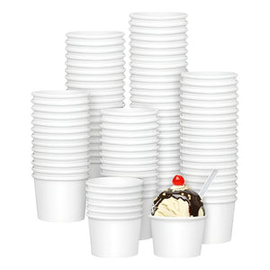 100 Vasos Polipapel Helado Vasos Pote Helado Desechables 4oz