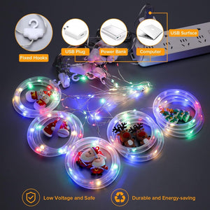 2 Luces De Navidad Cascada Guirnalda Electricas Luces 3011