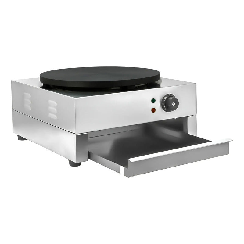 Maquina Para Panqueques Panquequera Electrica Crepera 3000w Plateado