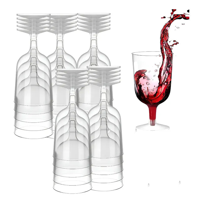 50 Set De Copas Copa De Vino Copas De Vino Copa De Coctel Copa De Cristal Para Vino Copa Acrilico Copa Plastico Copa De Plastico Copa De Acrilico Copa De Plastico 6oz/177ml Pasteleriuscl Transparente