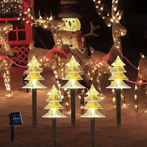 5 Luces Navideñas Luces Navideñas Solares Arboles Navidad Amarillo