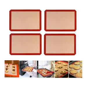 Pasteleriacl Pack 4 Tapete De Silicona Tapete Para Hornear 30x40cm Tapete De Silicona Lamina De Silicona Tapete Horno Antiadherente Reposteria Alfombras De Silicona Para Horno