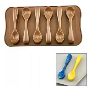 Moldes De Chocolates Moldes Silicona Chocolate Cucharas 6cav Bordó