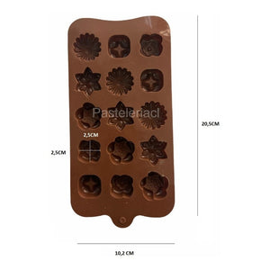 X3 Moldes De Chocolate Moldes Chocolate Silicona 5 Flores N1 - Marrón 607