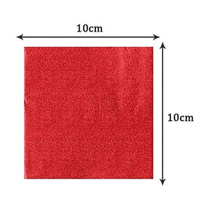 100 Envoltorios De Bombones Laminas Papel Metalizados Bombon Rojo