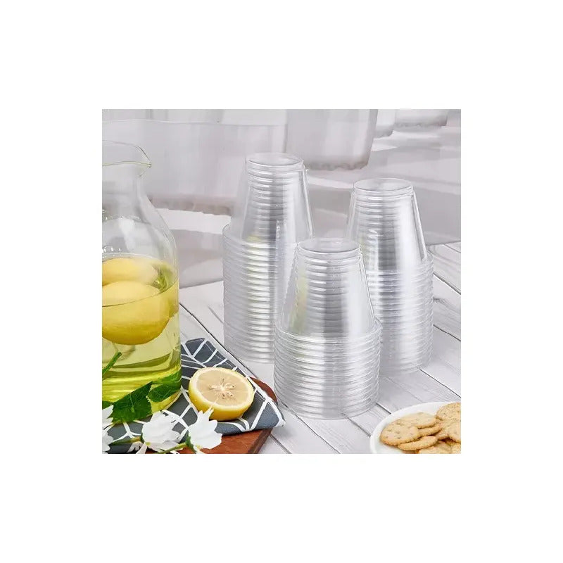 X50 Vasos Plásticos Desechables 5oz Vasos Desechables Para Bebidas Frías 5oz 148ml Vasos Descartables 5oz Vasos... Transparente