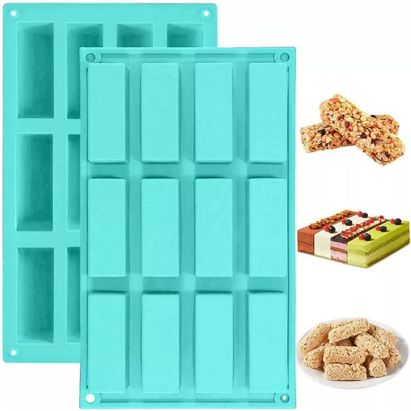2 Molde Silicona Barra Cereal Chocolate Molde Silicona Barra Surtido