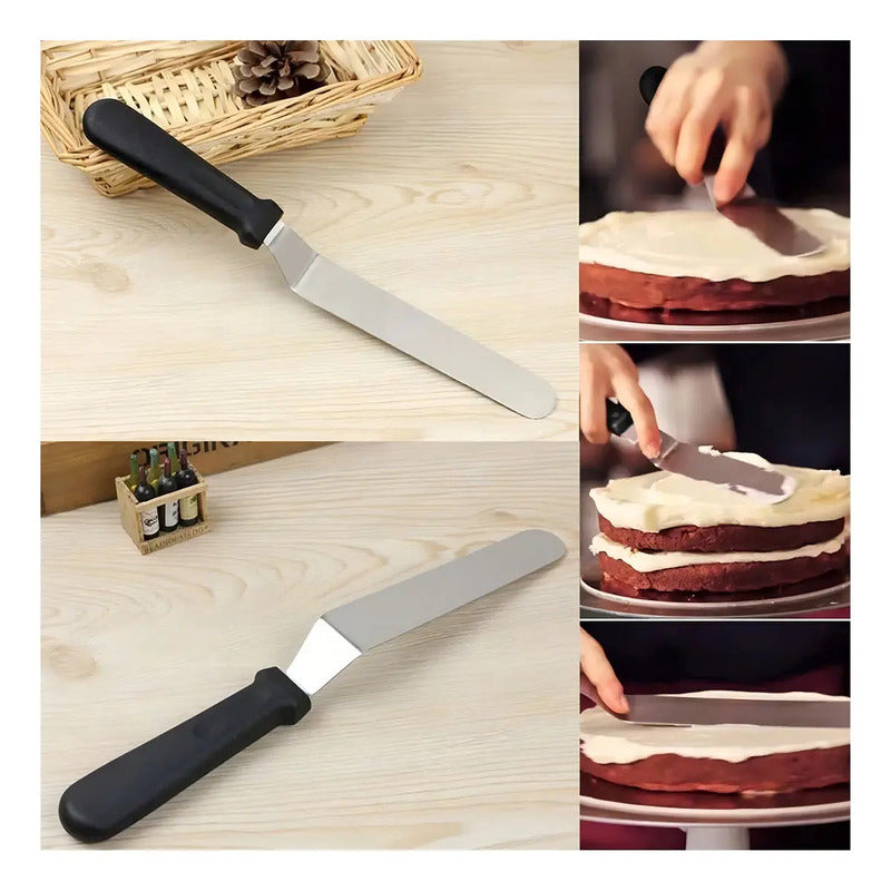 Set 2 Espatula Repostera Espátula Decoracion Espatula Curva Espatula Curva Espatulas Repostera Decorativa Espatula Torta Decoracion Espatula Curva Metalica Utensilio Cocina Herramientas Pasteleriuscl
