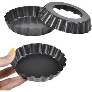 Pack X3 Moldes Tartaleta Desmontable Tarta Individual 8,5cm Gris Claro