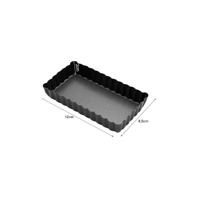 Pack X12 Molde Desmontables Moldes Rectangular Individual Gris
