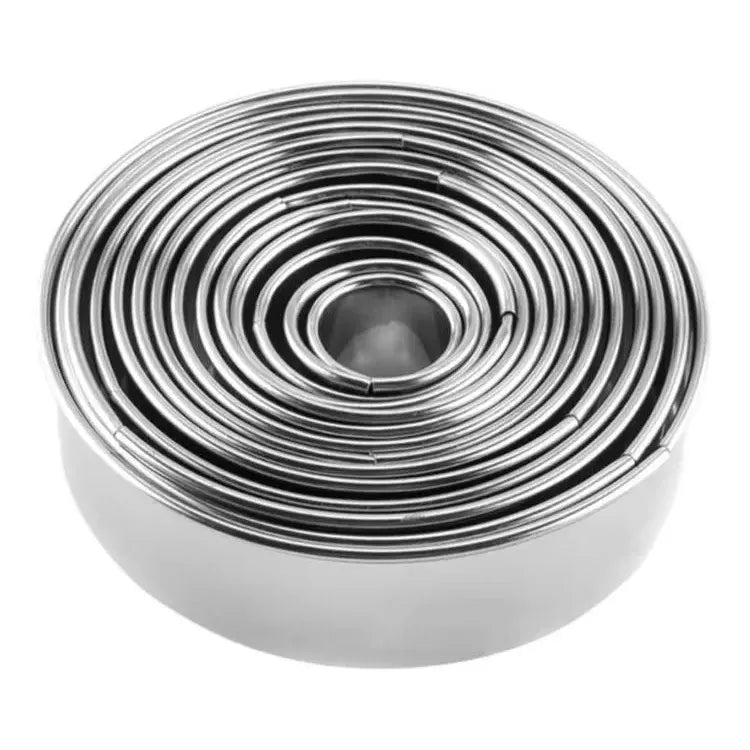 14 Moldes Galletas Circulo Molde De Galleta Cortador Cortador Galleta Molde Galleta Cortador De Galletas Insumos... Plateado