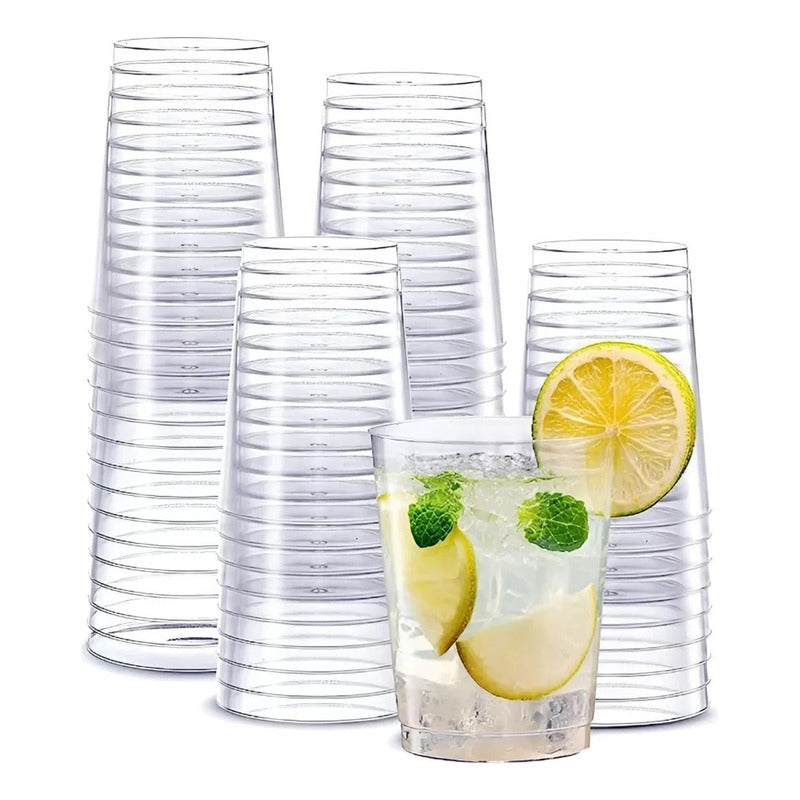 50 Vasos Desechables Vaso Plastico Vasos Acrilicos 210ml/7oz Transparente