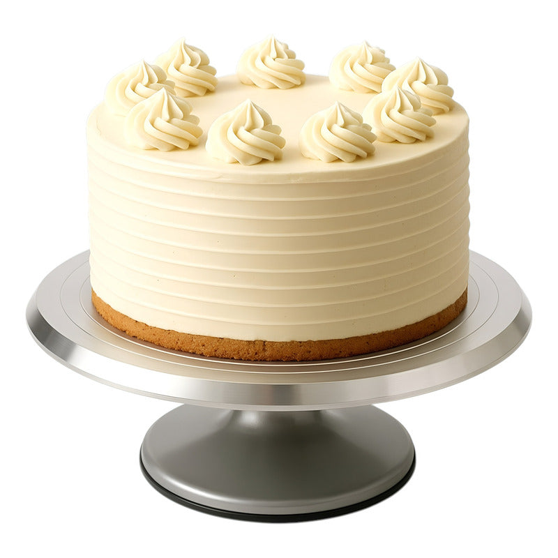 Base Torta Base Giratoria Torta Base De Torta Circular 25cm Plateado