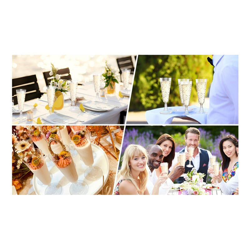 20 Copas De Champagne Copa Acrilico Copas Champaña 5oz/162ml Transparente