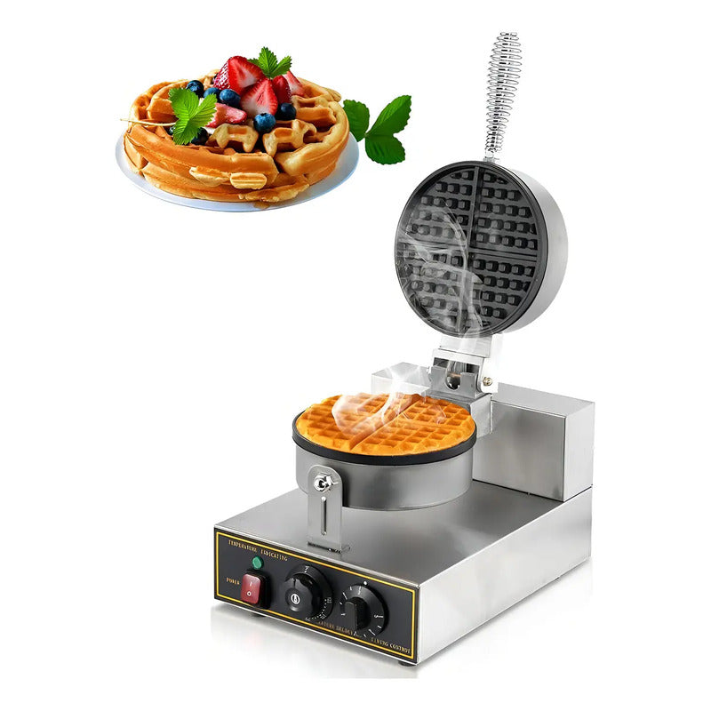 Maquina De Waffles Waflera Maquina Para Hacer Waffles Wafles Waflera Doble Waflers Maquina Para Wafles Maquina Waffles Industrial Bubble Waffle Máquina De Waffles Redonda Comercial Pasteleriuscl Gris