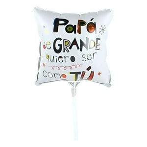Globo De Papel Metalizado Para Día Del Padre Blanco 45 Cm