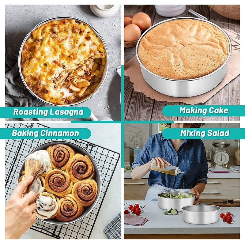 Moldes De Aluminio Para Tortas Molde Queque Molde Torta 32cm Gris Fijo 32cmx8cm