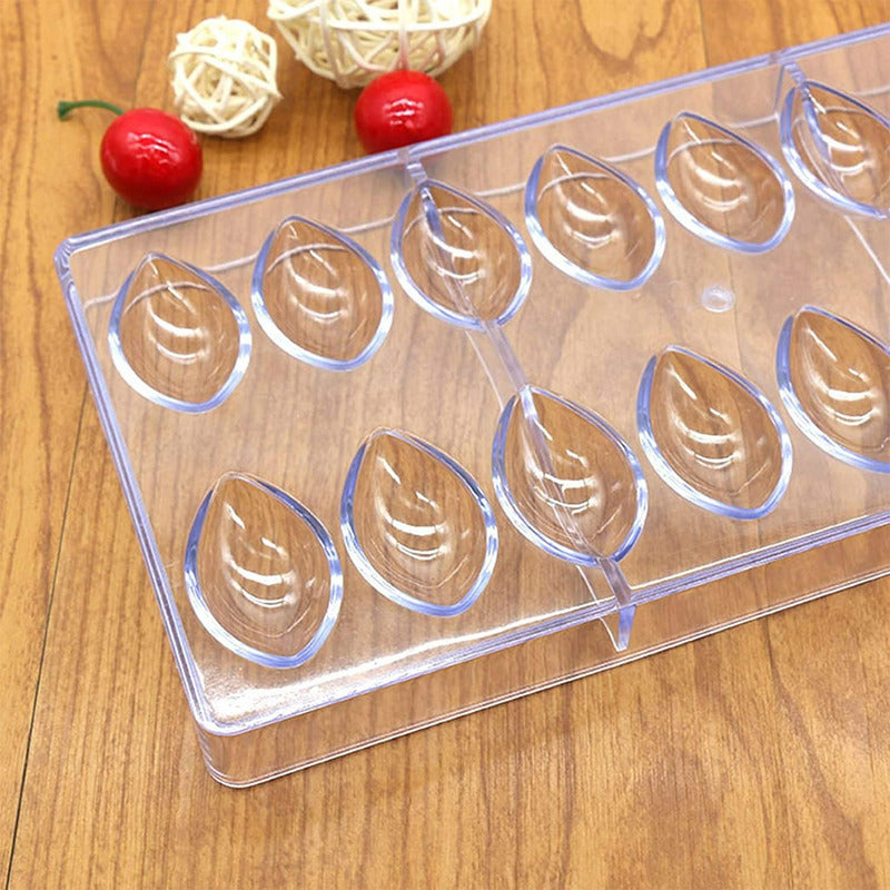 X2 Moldes Chocolate Ovalado + Moldes Policarbonato Diamante Transparente