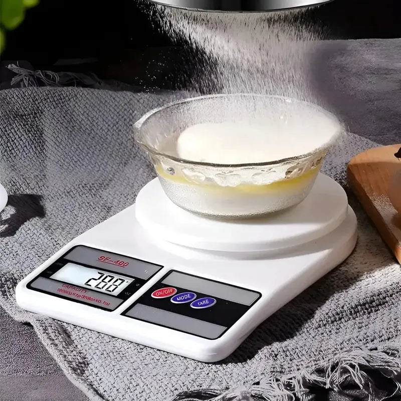 Balanza Pesa Digital Para Cocina Comercio 1g A 10kg Pesa Cocina Digital Pesas Para Cocina Balanza Digital Pesa Gramera... 10 Kg Blanco