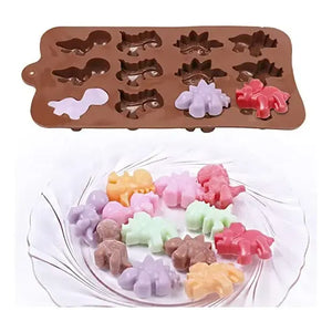 Pack X2 Moldes De Chocolate Dino Molde Chocolate Dinosaurio Bordó