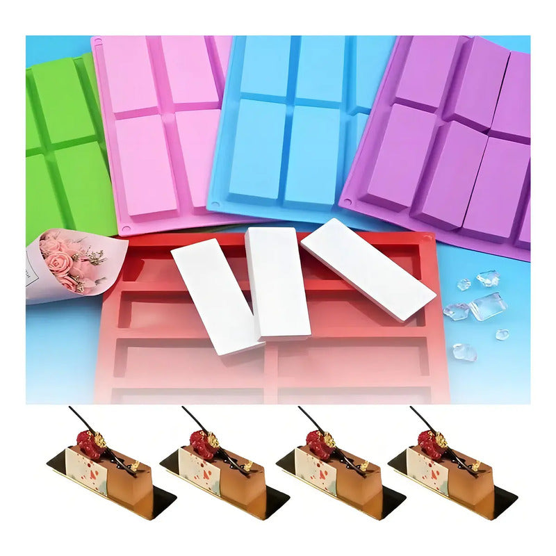 4 Moldes De Chocolate Molde Silicona Moldes Barra 8cav Moldes Para Chocolate 8 Barra Cereal Moldes De Silicona Para Jabones Barras Energeticas Reposteria Pasteleriuscl