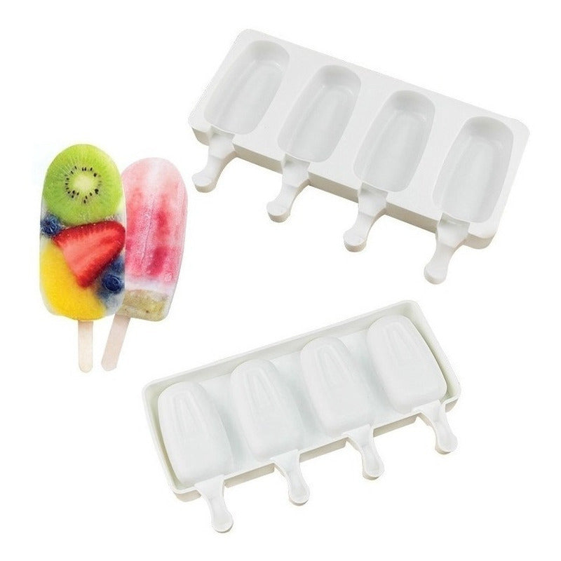 Moldes De Silicona Para Helados Molde Paletas Helado 417  Blanco