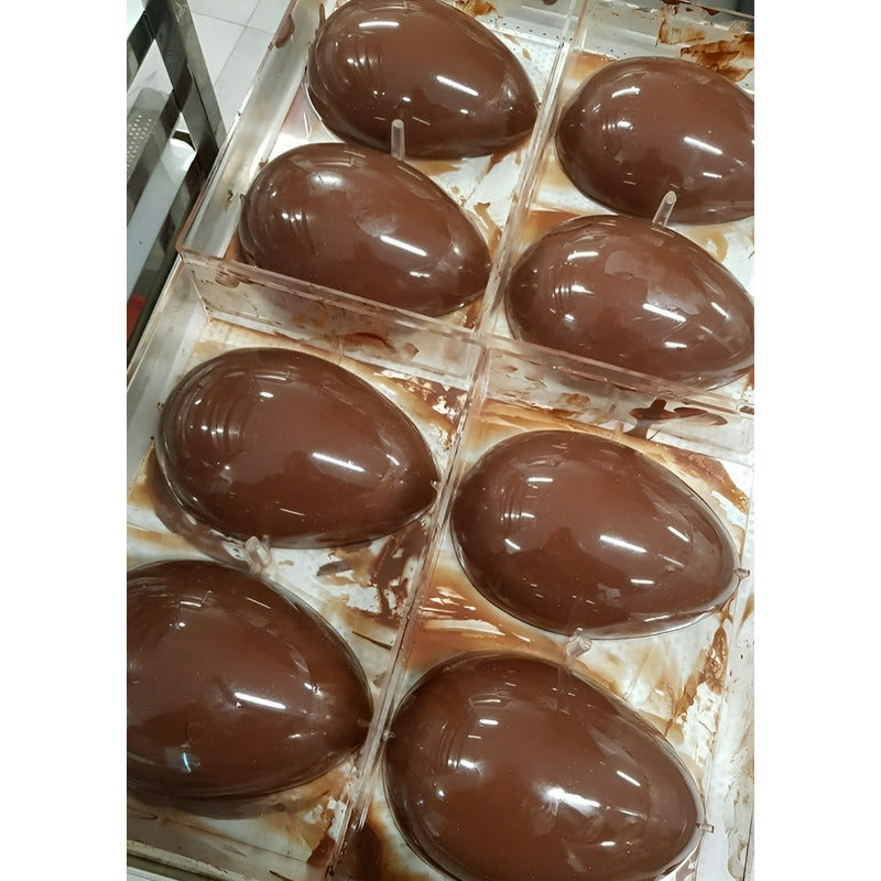 Molde Para Chocolate Policarbonato Molde Doble Huevo Pascua Transparente