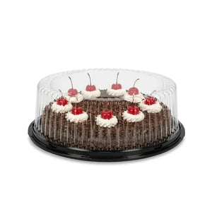 X50 Bandejas Para Torta Porta Cupcake Porta Tortas 29x8cm Cajas Envases Almacenamiento Y Transporte De Alimentos Cúpula... Negro