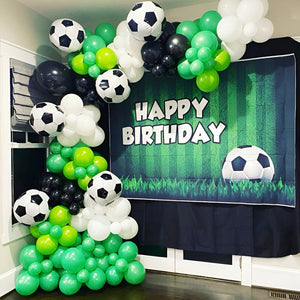 113 Globos Futbol Arcos De Globos Decoracion Globos Verde