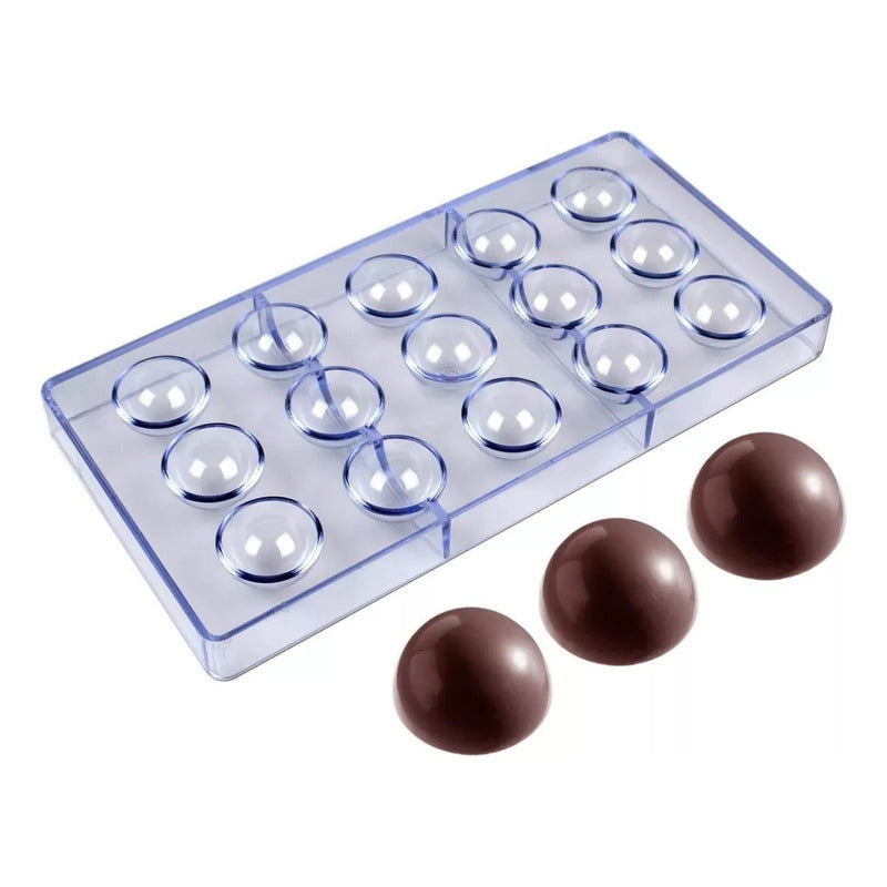 Pack X2 Moldes Chocolate Moldes De Chocolate 15circulo Gris
